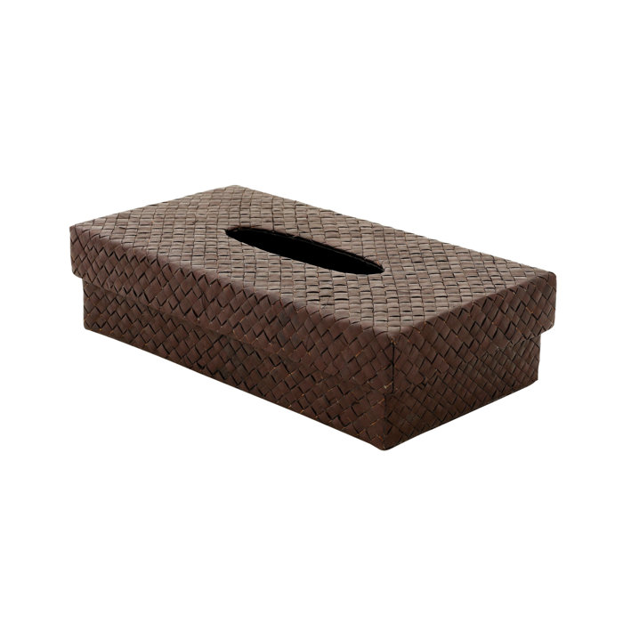 Wrought Studio Falina Pandan Dark Brown Woven Tissue Napkin Box Cover
